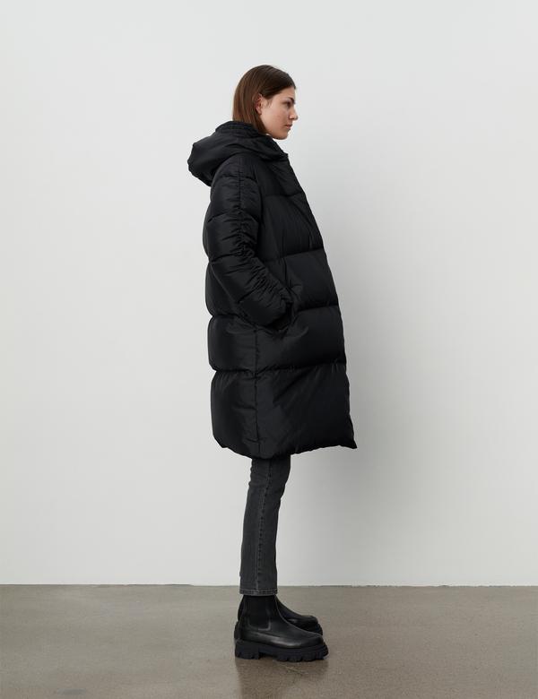 2NDDAY 2ND Puff - Winter Satin Coats 190303 Jet Black