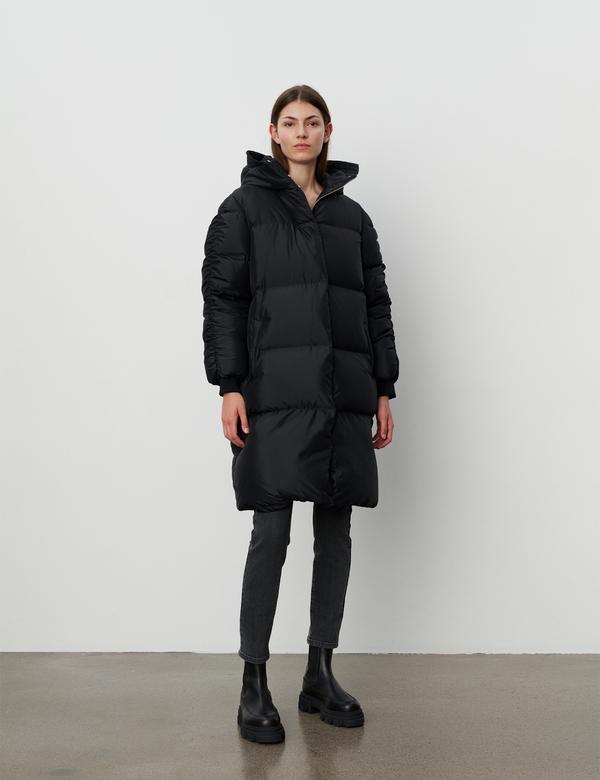 2NDDAY 2ND Puff - Winter Satin Coats 190303 Jet Black