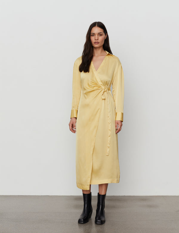 2NDDAY 2ND Carrie TT - Brushed Satin Dress 140826 Pampas