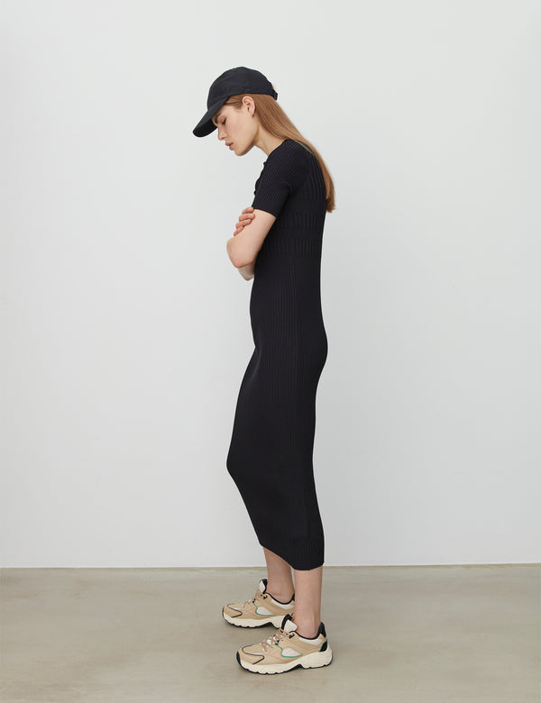 2NDDAY 2ND Femke - Heavy Viscose Knit Dress 190303 Jet Black