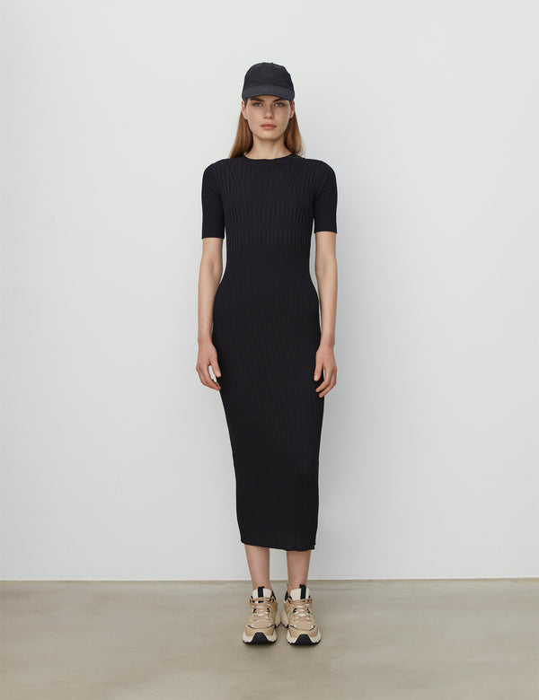 2NDDAY 2ND Femke - Heavy Viscose Knit Dress 190303 Jet Black