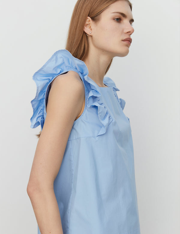 2NDDAY 2ND Franca TT - Crispy Poplin Tops & T-Shirts 153919 Serenity