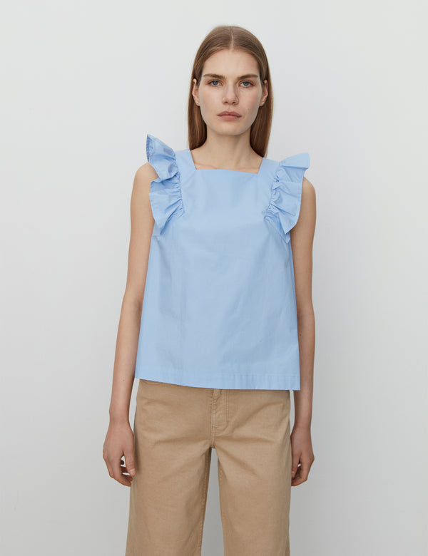 2NDDAY 2ND Franca TT - Crispy Poplin Tops & T-Shirts 153919 Serenity